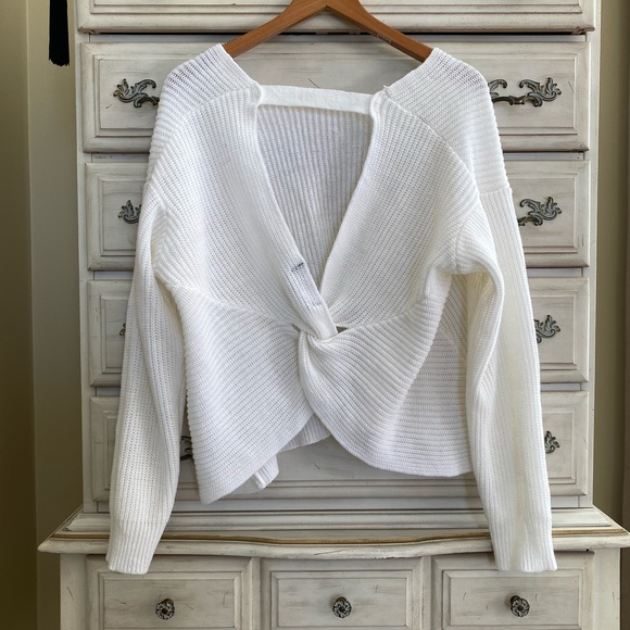 Vici Cream Twist Back Sweater - Picture 3 of 5